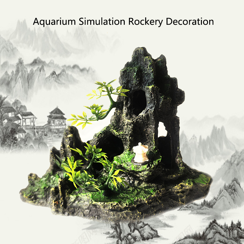 Aquarium Plant Guide - Decoración de montaña de roca de