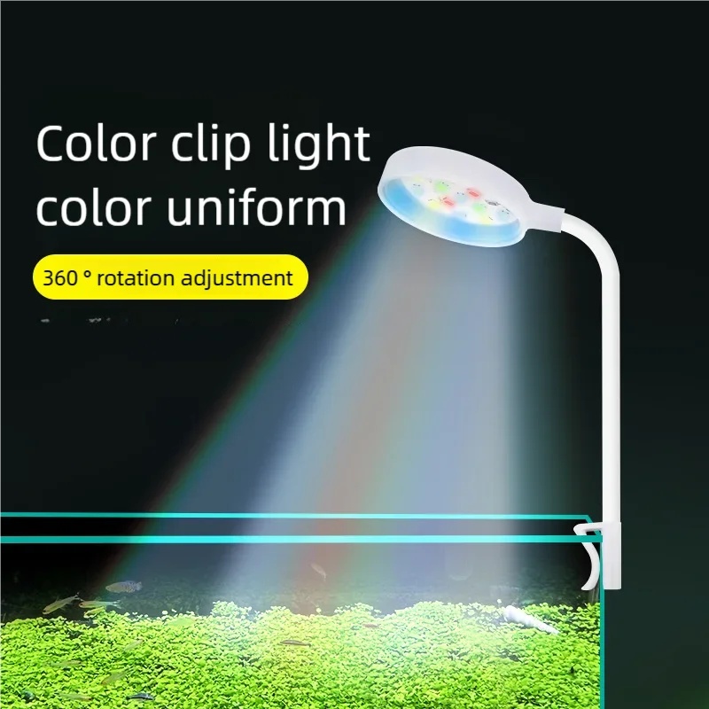 Aquarium Plant Grow Light - Lámpara LED de 3W con Clip