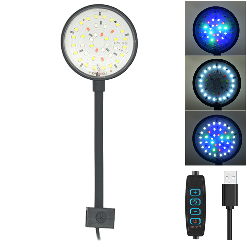 Lámpara LED USB para acuario,  - Aquarium Plant Grow Light reseña y precio