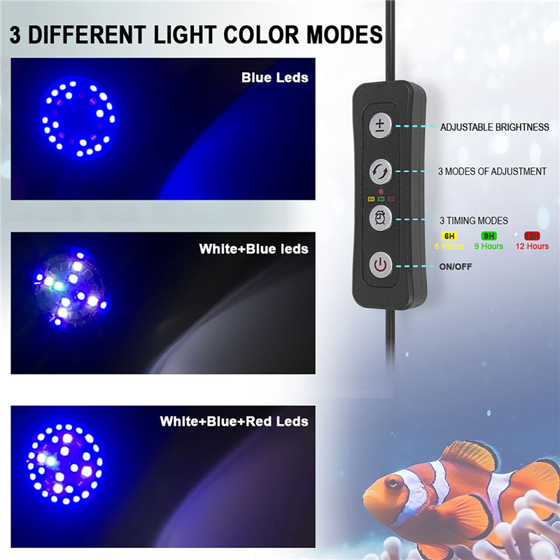 30W acuario pecera agua de mar - Aquarium Plant Grow Light reseña y precio