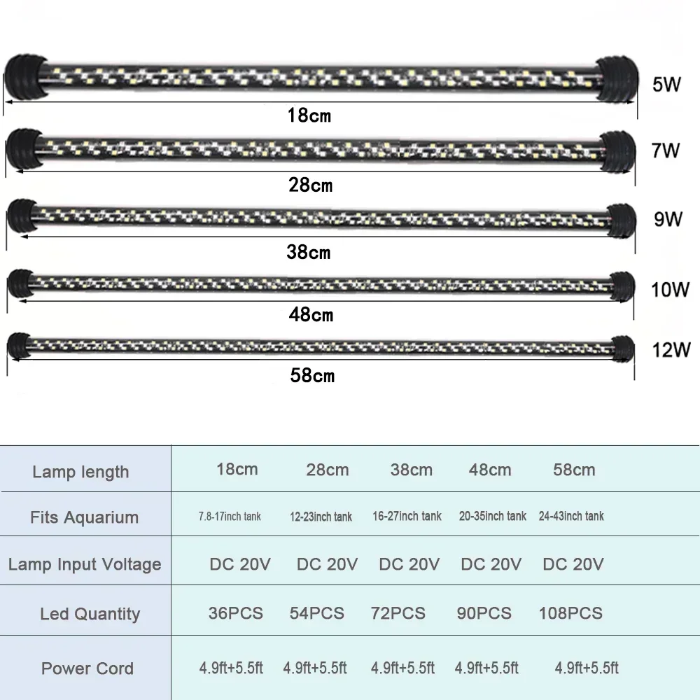 Luz LED para acuario de 90-260 - Aquarium Plant Diseases reseña y precio