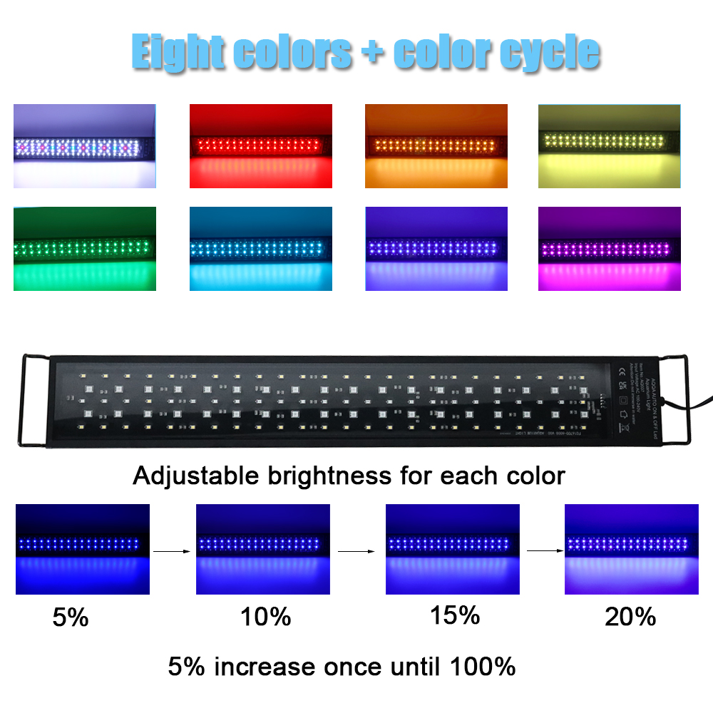 Lámpara LED de espectro comple - Aquarium Plant Grow Light reseña y precio