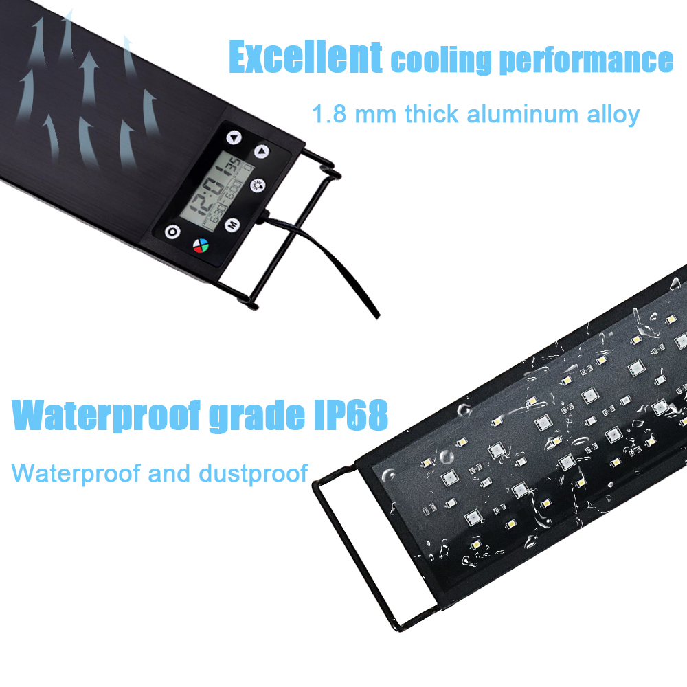 Lámpara LED de espectro comple - Aquarium Plant Grow Light reseña y precio