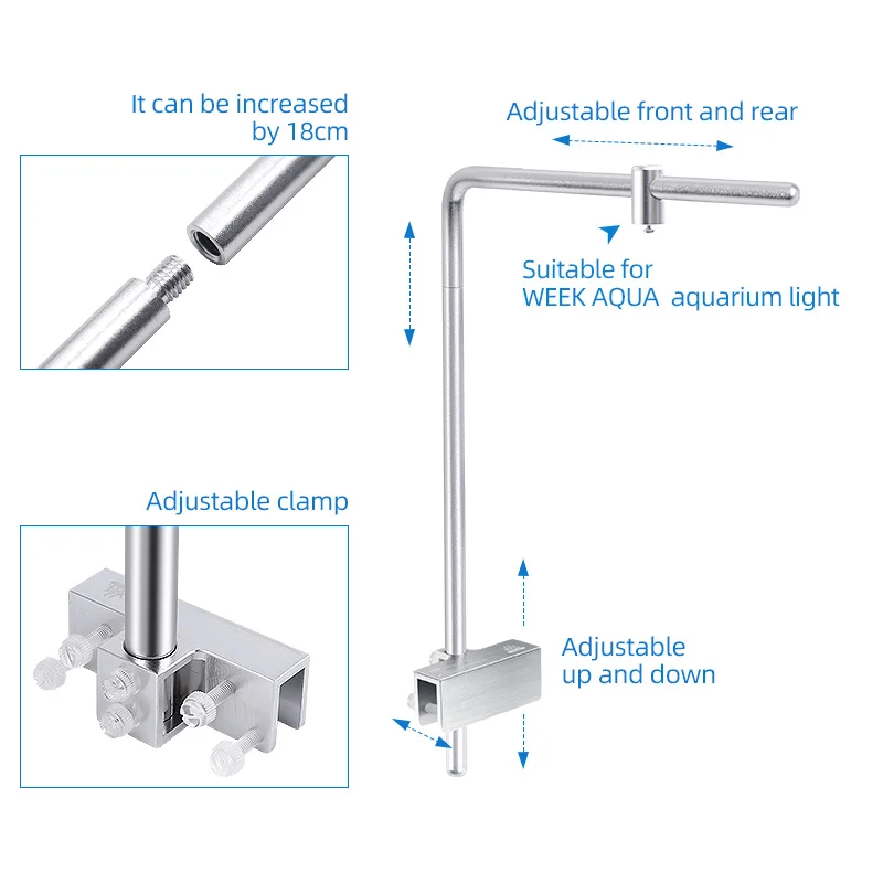 Soporte de luz Week Aqua Unive - Aquarium Plant Grow Light reseña y precio